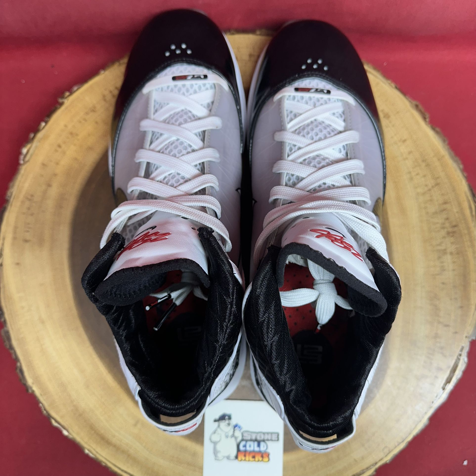 Nike Air Max Lebron 7 VII P.S. Playoff 2009 White Red Black 408758-101 Size 15 Nike Air Max Lebron 7 P.S. Playoff 2009 White Red Black  main image 2