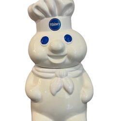 Pillsbury Doughboy Cookie Jar Giggle Canister Benjamin Medwin Vintage 1999 12”
