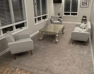 Sofa two chairs table