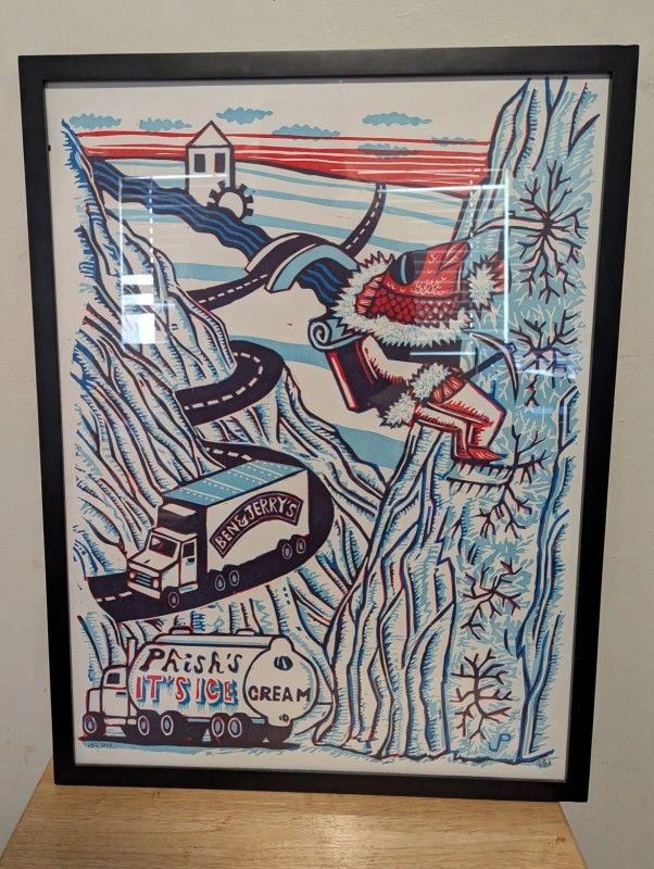 Phish Jim Pollock "It's Ice" Ben & Jerry's Jim Pollock Signed 683/2000