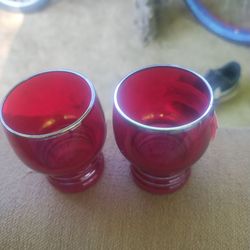 Ruby wine cup n shot glasses