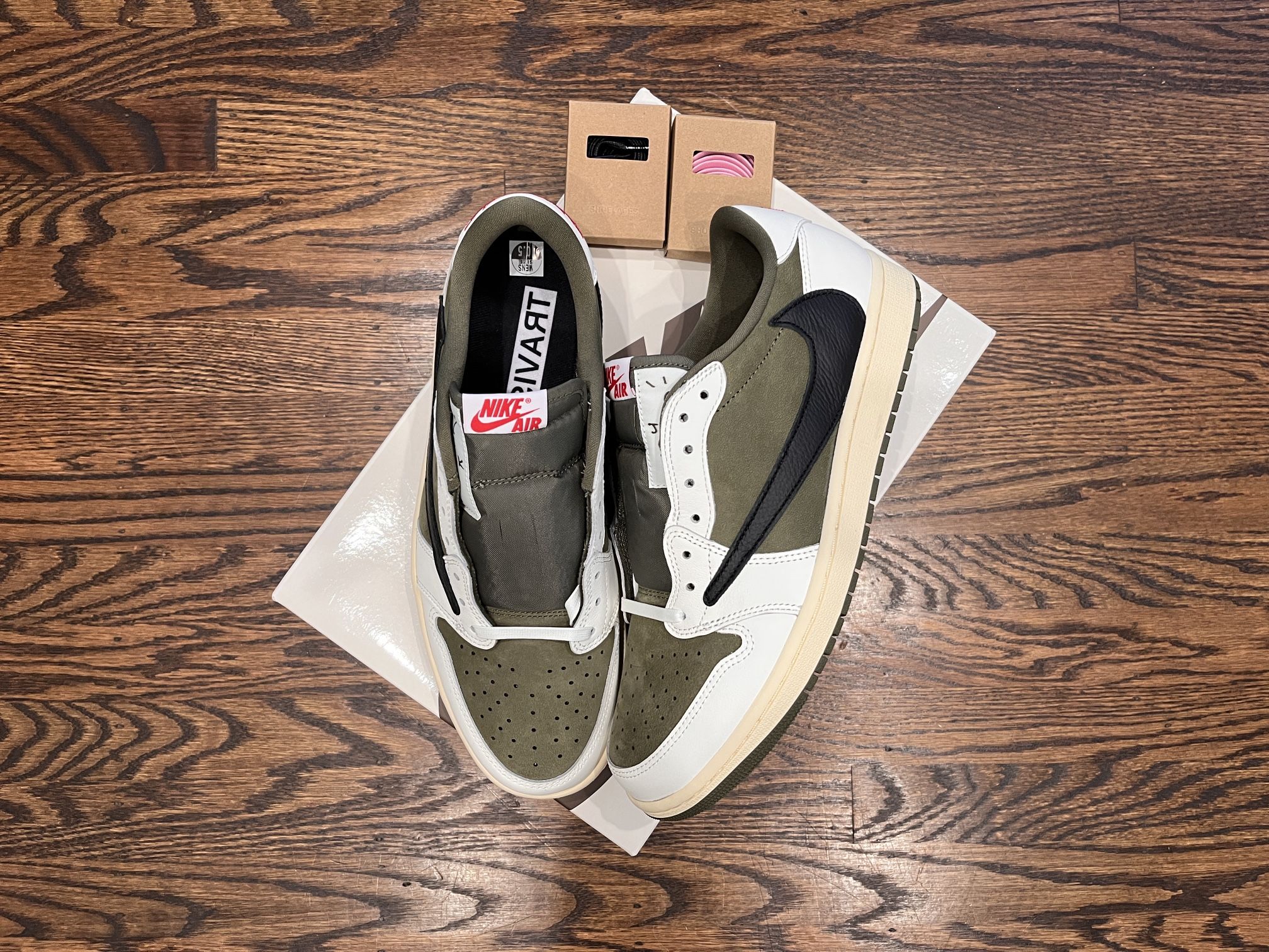 Travis Scott x Air Jordan 1 Low “ Medium 🫒 “ Multiple Sizes Available 