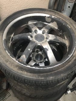 Chevy 6lug set4rimsbrandBoss3tires22inch