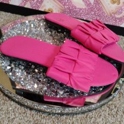 Barbie Pink Scunchy Sandels Size 6