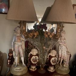 Beautiful antique lamp set $250 set