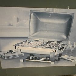 New In The Box 8 Q Rectangle Chaffing Dish Stainless Steel Finish