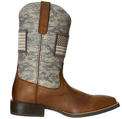NEW Size 7 10, 10.5  12 W Or 13 Wide Men Ariat Sport Patriot Western Cowboy Boots Square   