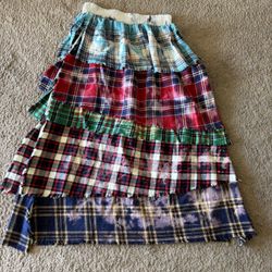 Women’s Jaded Gypsy Patchwork Tiered Ruffle Skirt