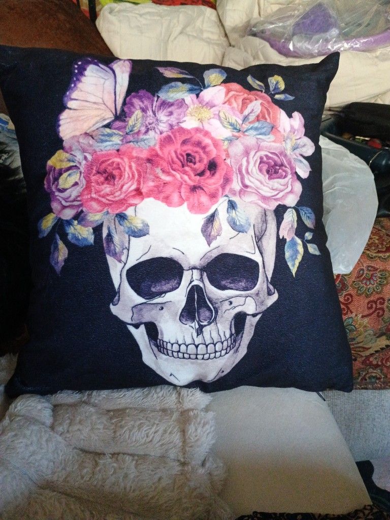 Skull Throw Pillow