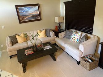 Couches and corner table