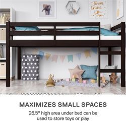 New in box Ashley Kids Milton Junior Twin Size Wooden Loft Bed