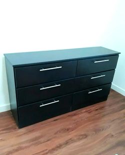 NEW 6 DRAWER DOUBLE DRESSER 😊 AVAILABLE IN BLACK, WHITE OR GREY COLOR