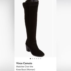 Vince Camuto Leather Over The Knee Boot 8 1/2