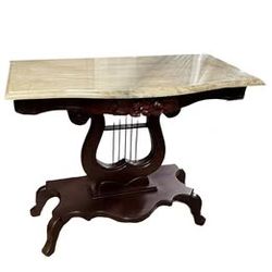 Italian harp table / Lyre Base Marble Console Table