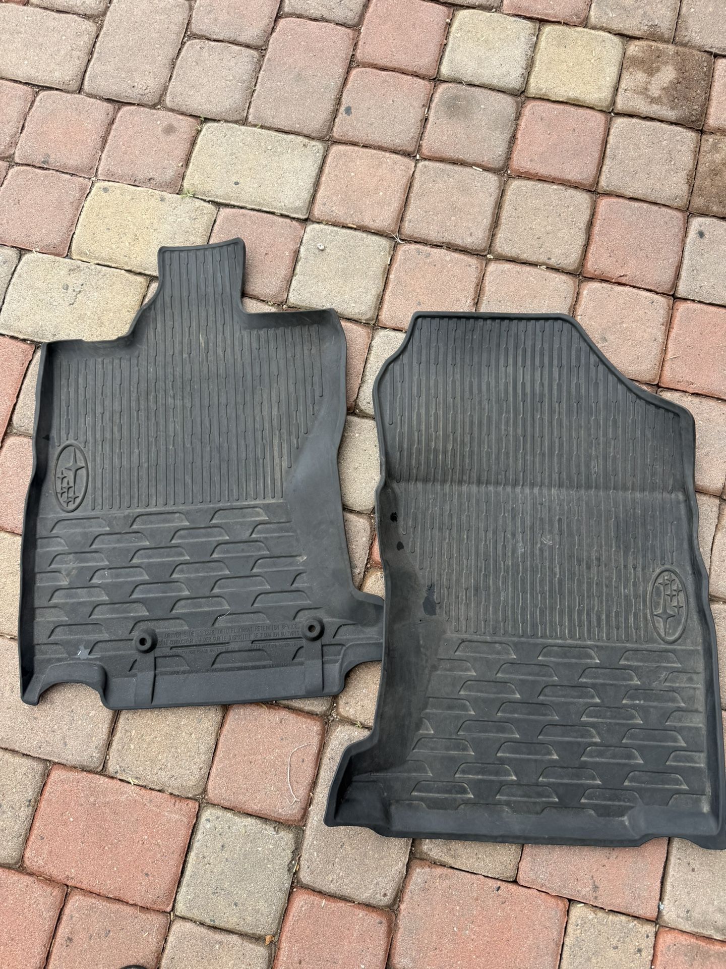 08-14 Subaru WRX STi rubber floor mats all weather rain resistant water proof black front only