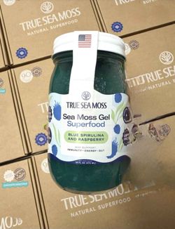 Sea Moss Gel Superfood Blue Spirulina And Rasberry