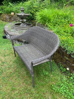 Outdoor wicker chair