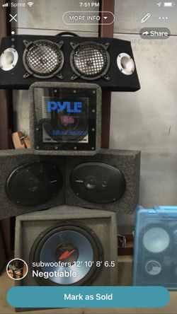 Subwoofers 12’ 10’8’ Speakers 5x76.5 6x9