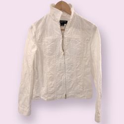 Floral Embroidered Jean Denim Jacket