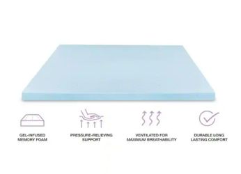 3 in. Gel Infused Memory Foam Twin XL Mattress Topper