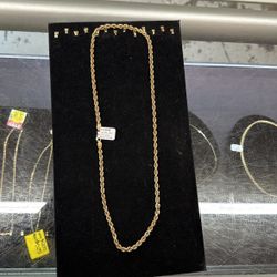 10k Hollow Rope Chain 26in 21.6 Grams 