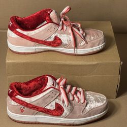 Velvet Low-Top Fashion Sneakers – Pink / Red – Men’s US 11
