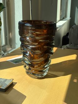 Crate and Barrel Glass Vase