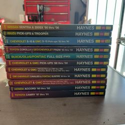 Various Automotive Repair Manuals – Haynes, Chilton Etc .