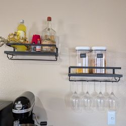 Shelves With Wine Holders