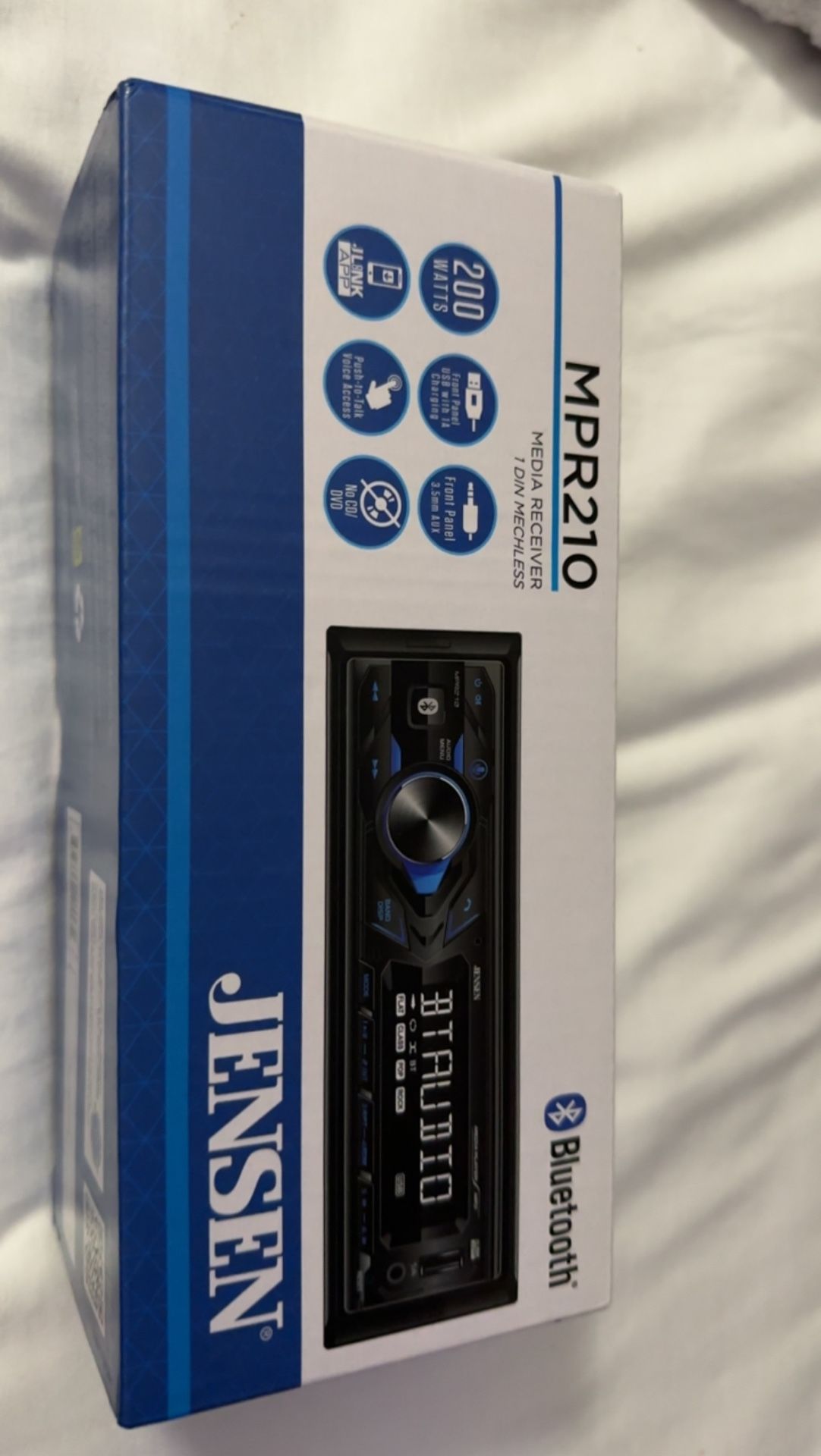 JENSEN MPR210 7 Character LCD Single DIN Car Stereo Receiver |