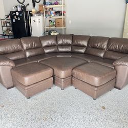 Too Grain Italian leather Sectional 