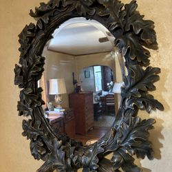 Solid Wood Hand Carved Mirror 