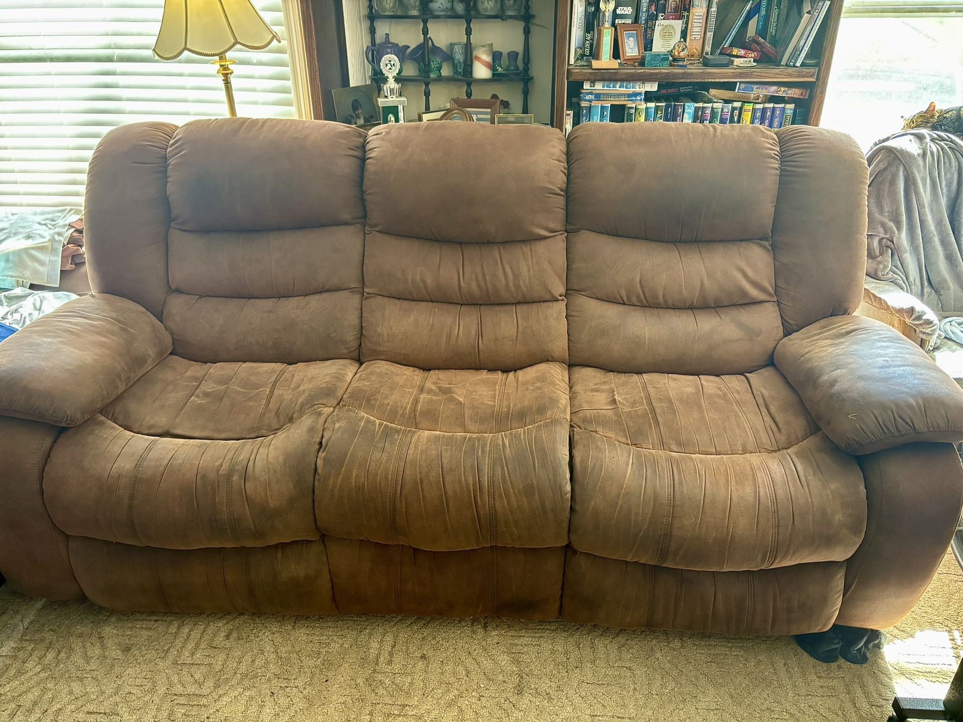 Brown Couch With Recliner