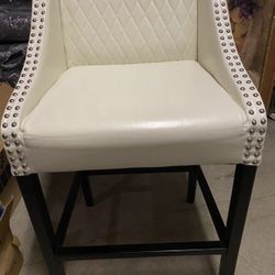 Counter Height Leather Chair