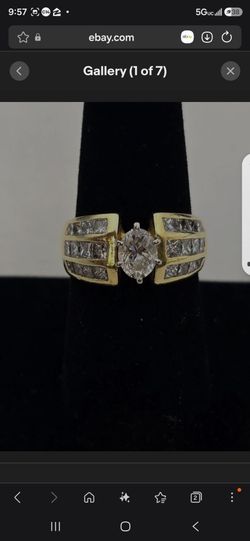 Elegant 18K Yellow Gold Diamond Engagement Ring Size 7.25 - 11.51g