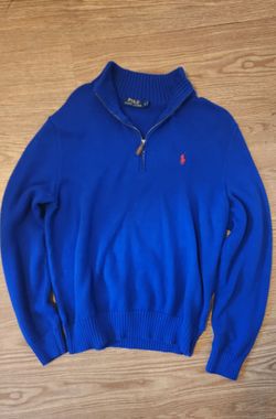 POLO RALPH LAUREN quaterzip royal blue