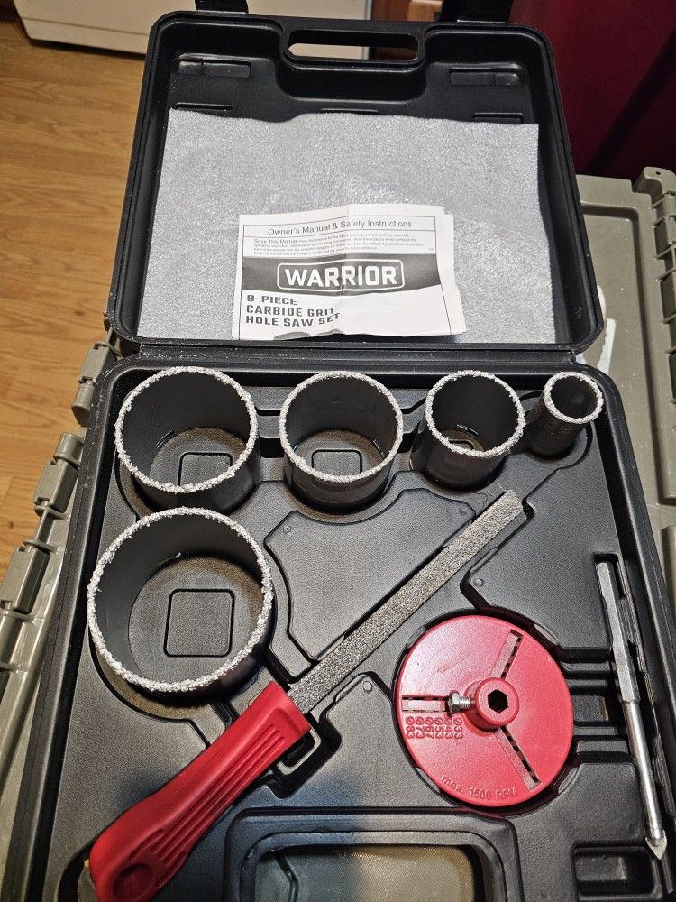 9 Piece Carbon Bit Hole Saw Set