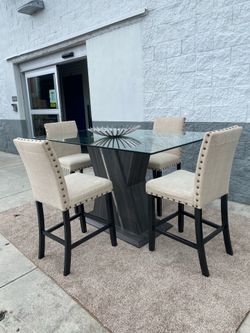 Dining set w 4 sillas / comedor alto 4 sillas