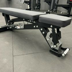 BRAND NEW Adjustable Weight Bench, Incline To Flat, Squat Rack, Bumper Plates, Barbell, Gym Mats Rubber Flooring 