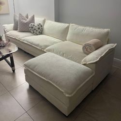 Sofa With Ottoman. Price Including Delivery 