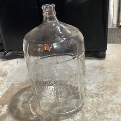 Vintage Glass 5 gallon water jug Mountain Valley Spring Water logo in glass