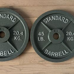 45lb Standard Barbell Plates (2)