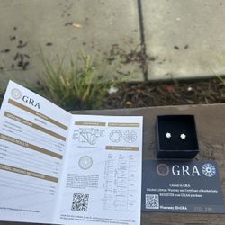 Gold VVS1 Moissanite Earrings 