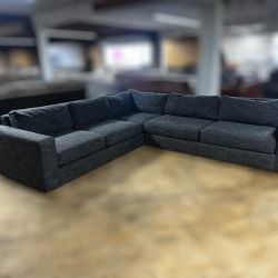 Free Delivery- West elm 3pc gray sectional sofa couch retails 4247