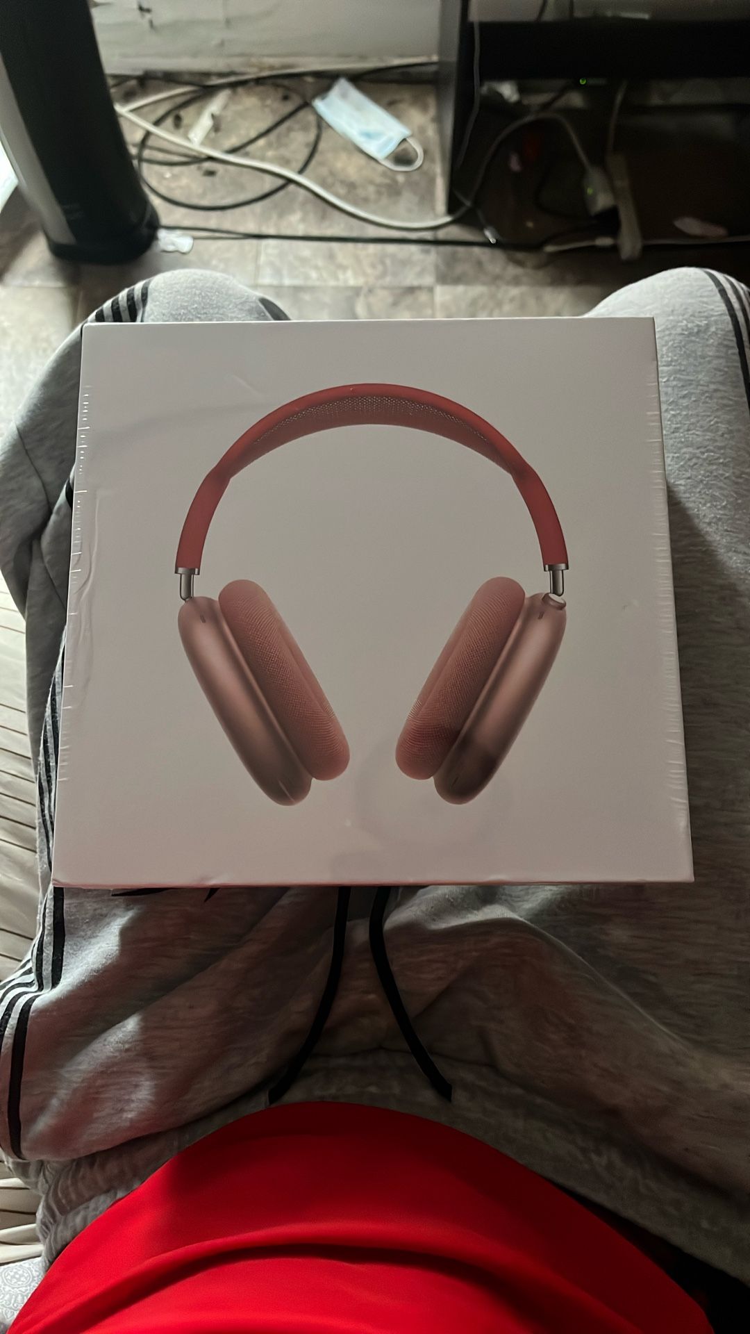 Red Apple AirPod Maxes