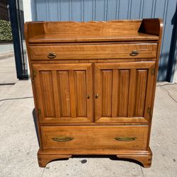 Vintage Solid Maple Silent Butler Cabinet – Unique Furniture Makers
