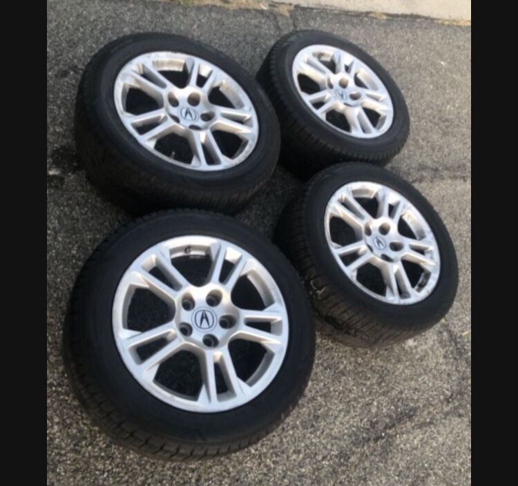 4 X 245/50r17 5x4.5 5x114.3 Stock Acura TL TSX Honda Accord Civic Camry Ford Mustang Civic Sentra Altima rims Wheels 80% Treads Tires !!