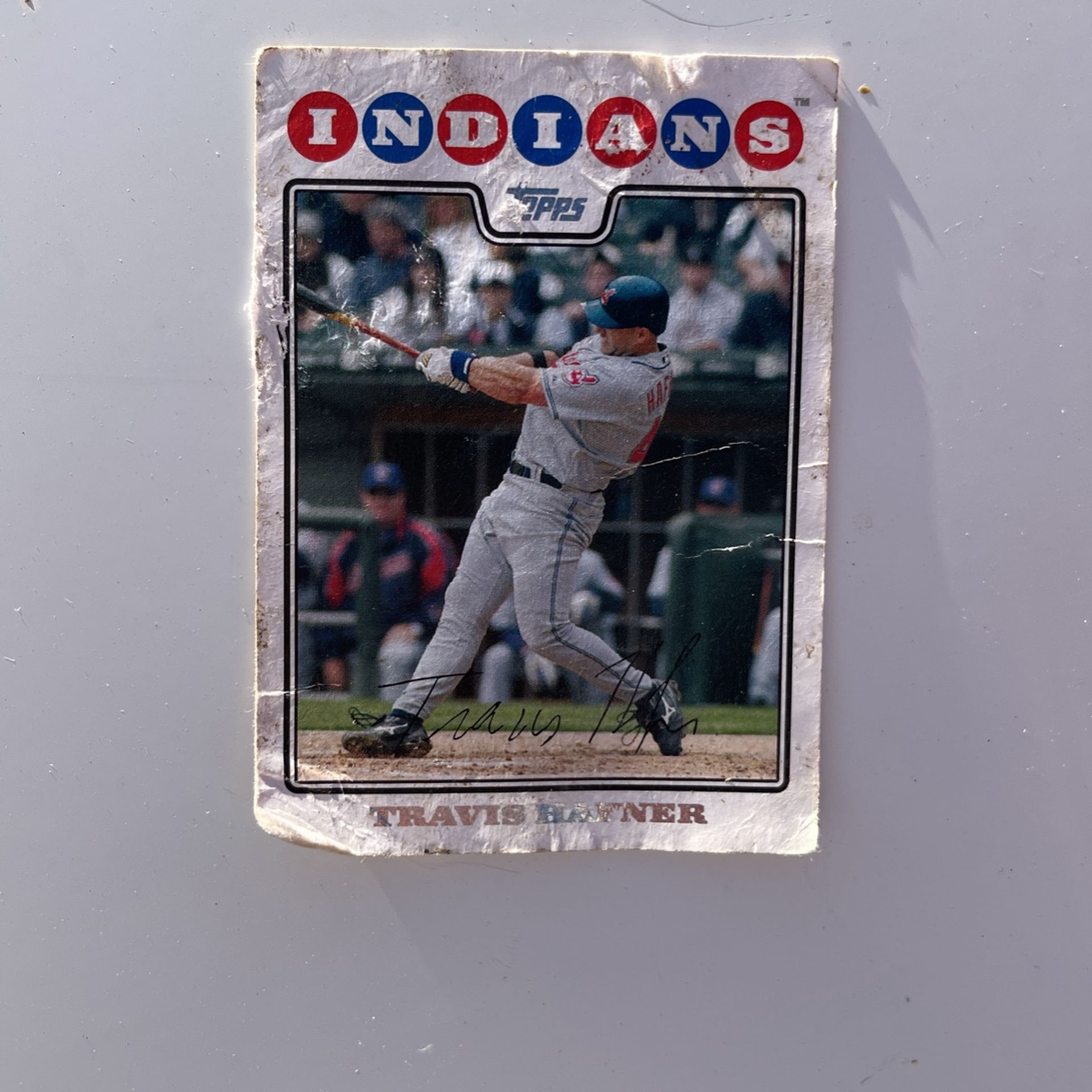 Cleveland Indians Player Travis Hafner Card