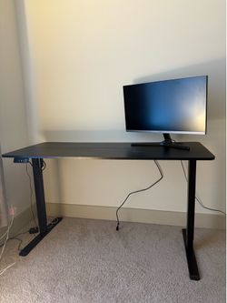 Black Office Desk/ Standing Desk