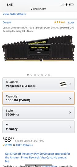 Corsair 16gb ram for PC